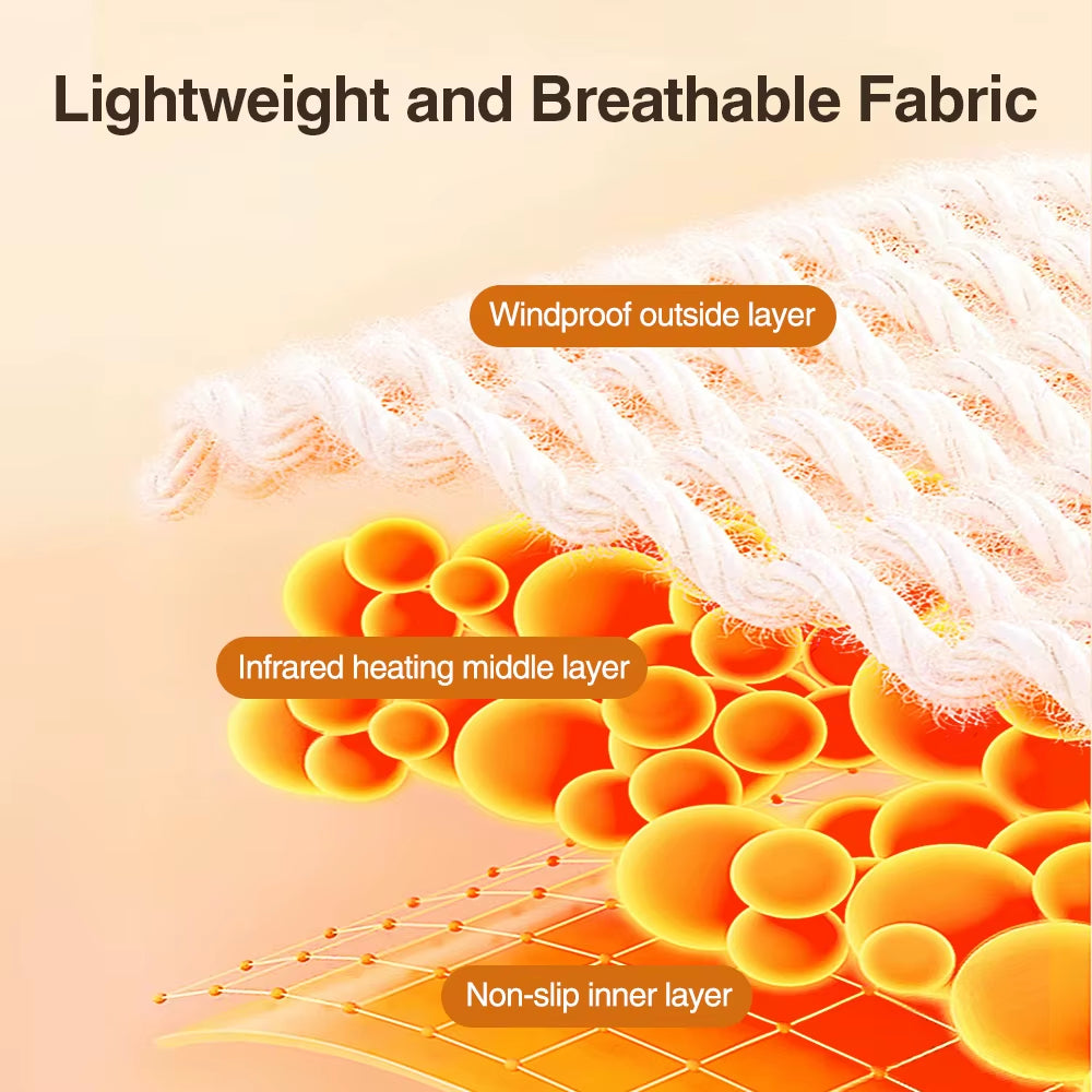 Electric Knee Pad Massager 3 Vibration 5 Levels Cordless Thermal Hot Compress Knee Support Brace Knee Leg Muscle Protection